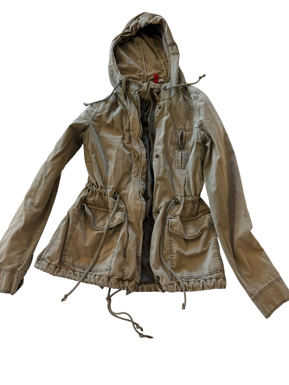 Divided Hooded Utility Jacket - Khaki